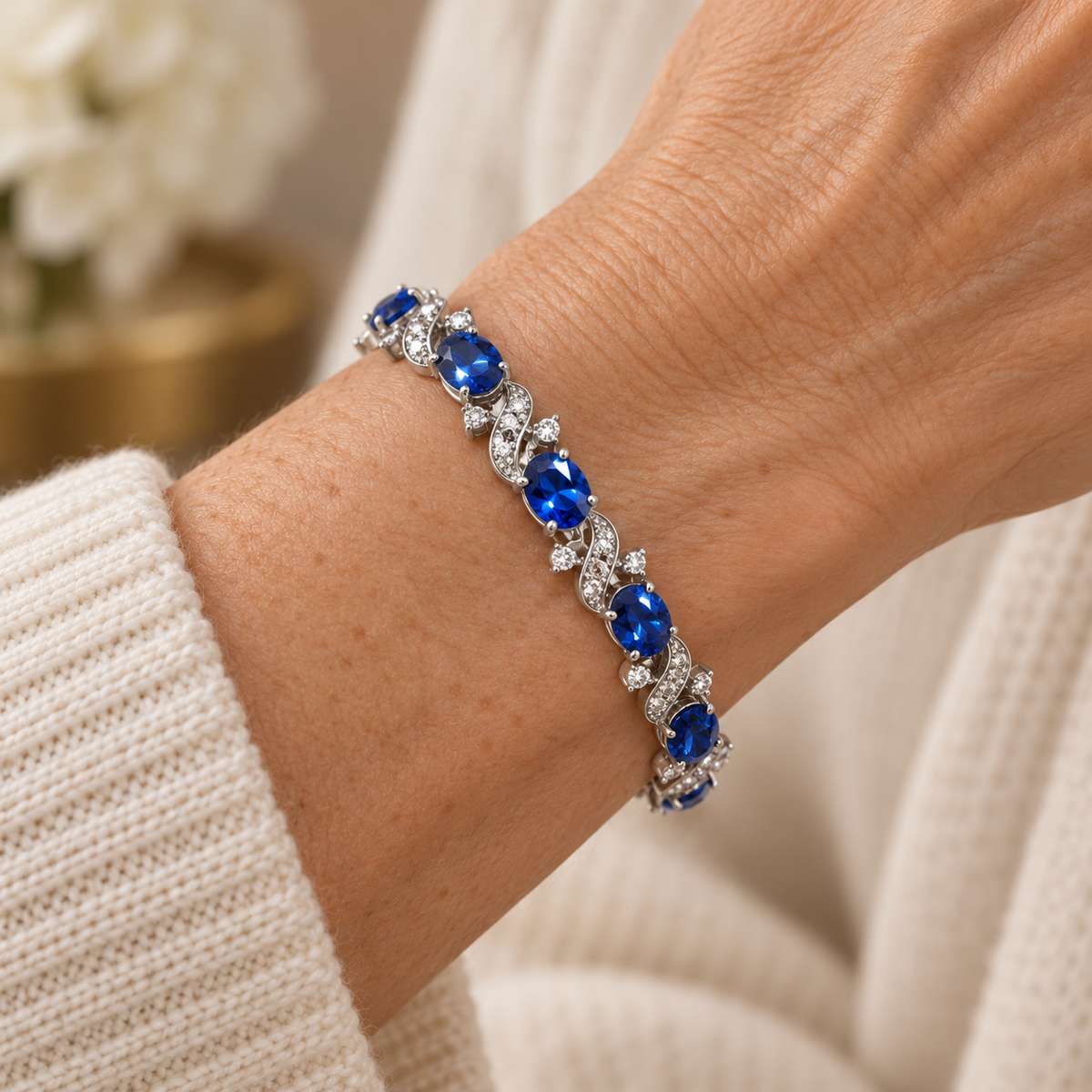 Giada Adjustable Sapphire Bracelet